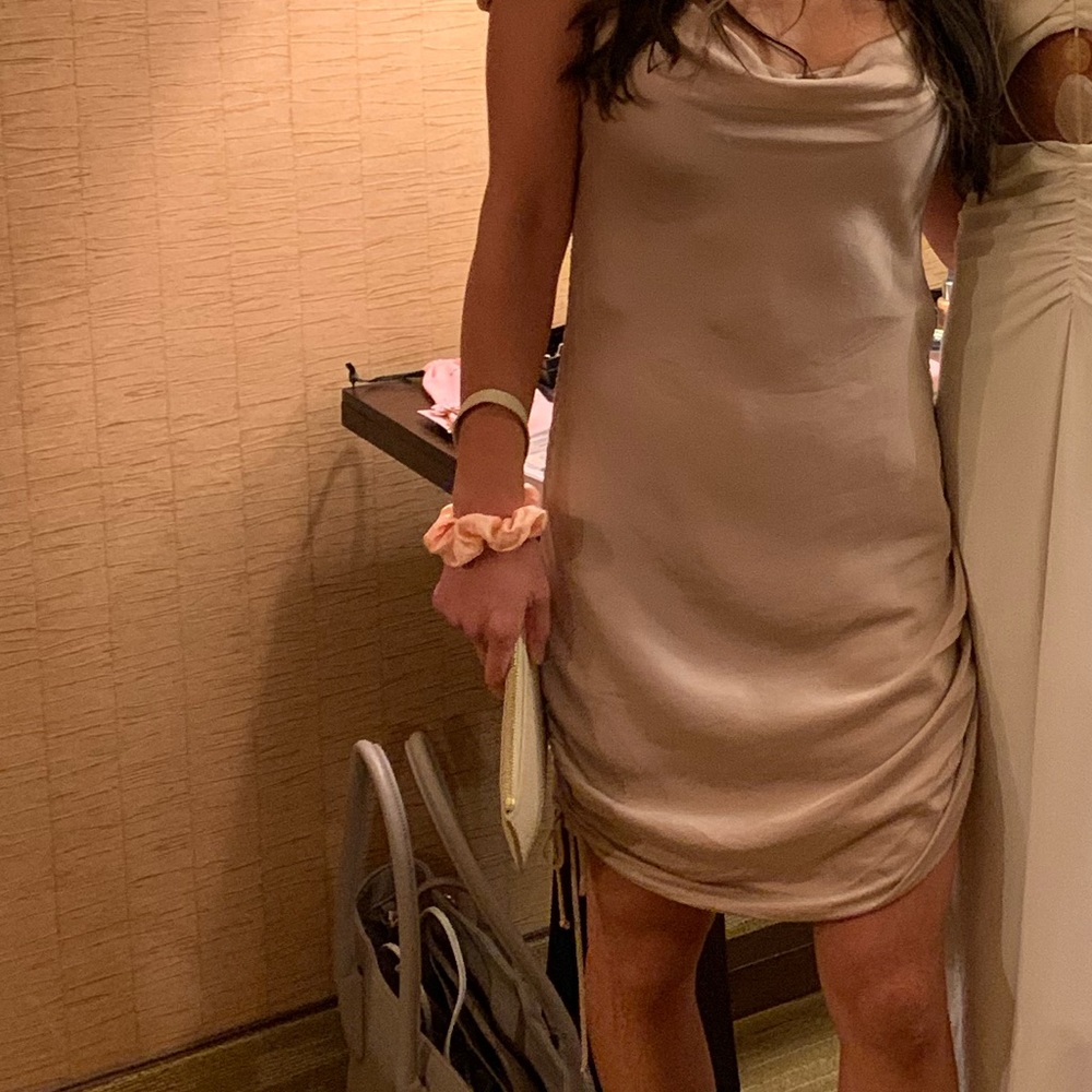 Aritzia “only ruched” slip mini dress in poetic pink, S - Picture 12 of 12